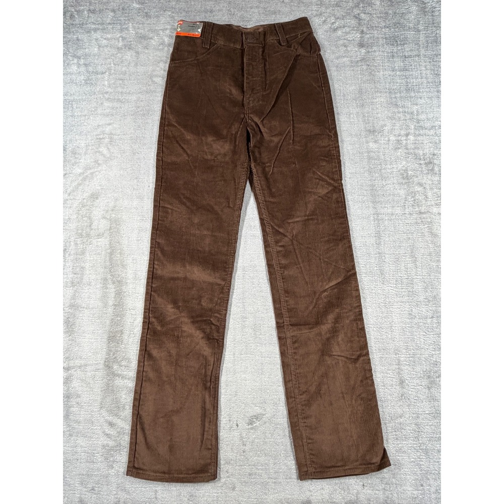 Vintage Levis Pants Women 26x32 Brown 719 Corduroy Straight Leg White Tab NWT